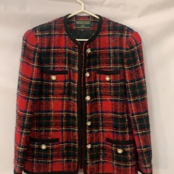 J.Mc LAUGHLIN FOR SANYO PLAID BLAZER JACKET SIZE 10 - Picture 3 of 10